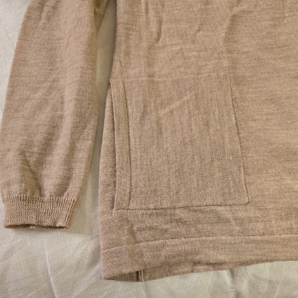 Fenn Wright Manson 100% Merino Wool Beige Draped Cardigan - Picture 8 of 13